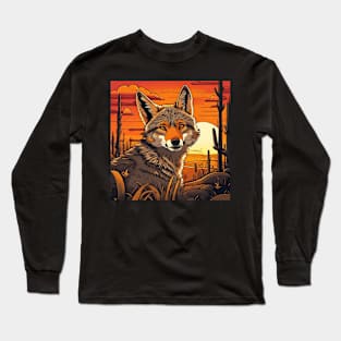 Wolf in the sunset gift ideas Long Sleeve T-Shirt